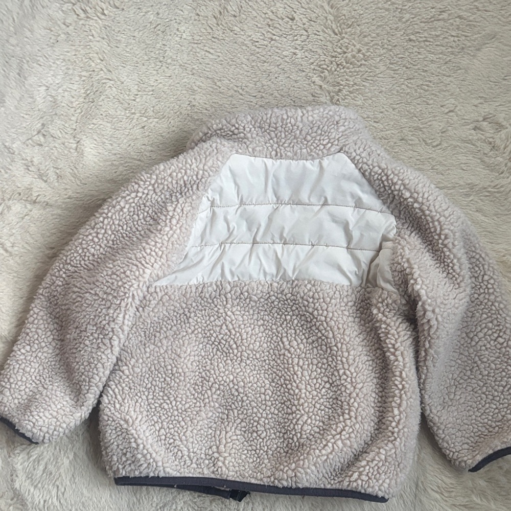Zara Kids Sherpa Jacket - Cream and Black - Picture 3 of 3